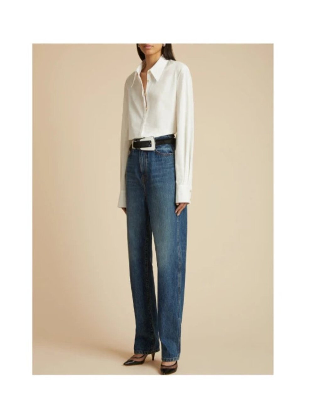 NWT KHAITE The Albi High Rise Slim Jeans Size 24